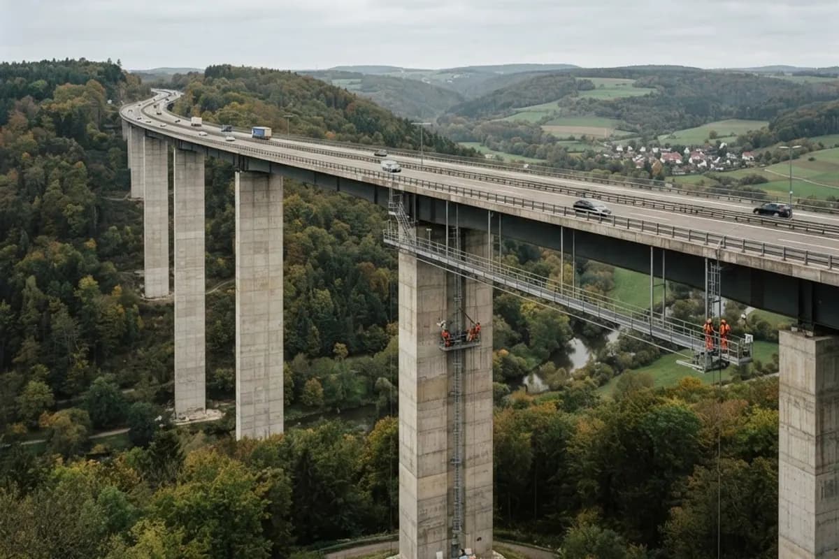 Viadotto stradale in un paesaggio italiano